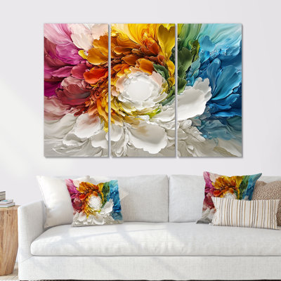 «Vortex rose de la vie accentué de bleu III», ensemble de reproductions d'art mural