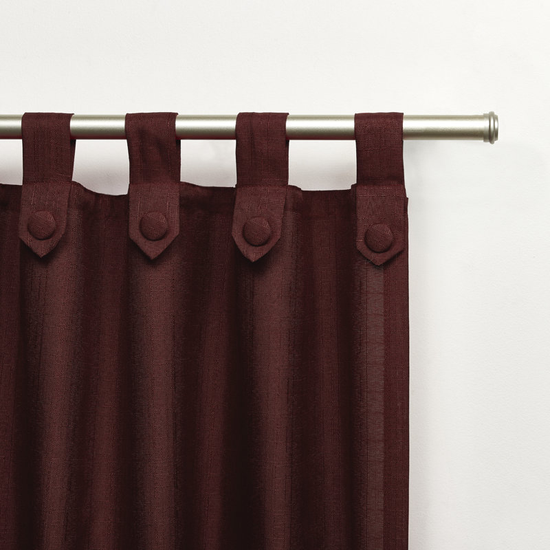 Jianyu Polyester Semi Sheer Curtain/Drape, 54" W x 84" L , Red