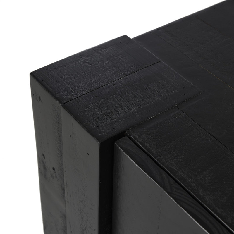 Finnian Sideboard-Light Blonde Pine, Aged Black Pine
