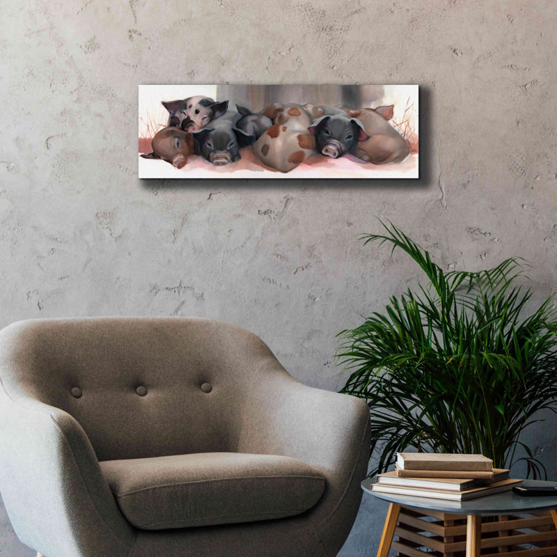 «Epic Graffiti» «Pig Pile» par Louise Montillio, reproduction de poils sur toile par Louise Montillio