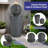 31.5"H Tall Striped Concrete Column Fountain-LED Light,Shadow Ambiance Maker for Modern Outdoor Spaces
