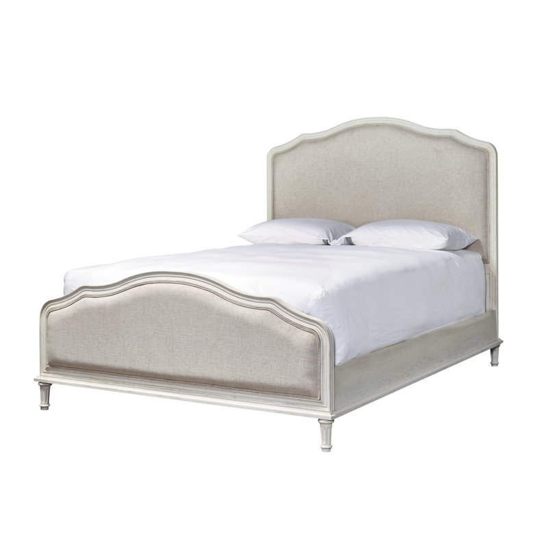 Watson Upholstered Panel Bed, Queen, Cream
