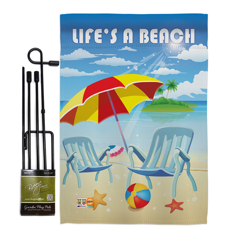Double Sided 18.5'' H x 13'' W Polyester Flag Set