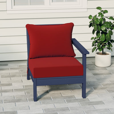 Fauteuil à assise profonde avec coussins profonds