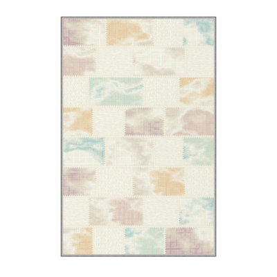 Tapis de couloir doux (2,6 x 4,9 pi), 100% polyester, hauteur de poils de 0,3 po | Antibactérien, antidérapant, 650 g / m² | Lavable à la machine, impression numérique 3D | Parfait pour le salon, le vestibule et la chambre à coucher
