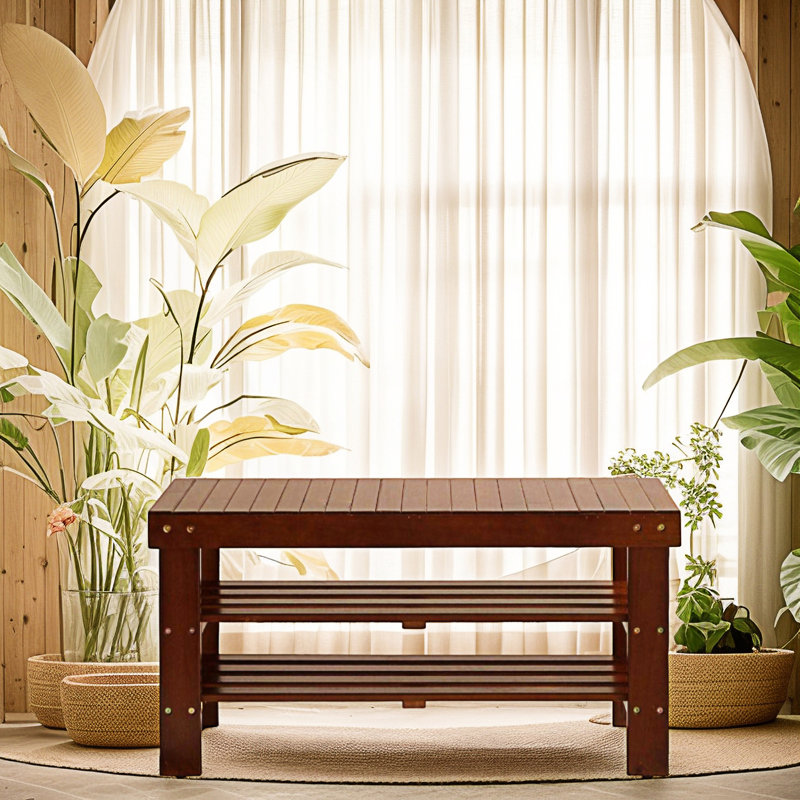 Shoe Bench, Entryway Bench, Cherry