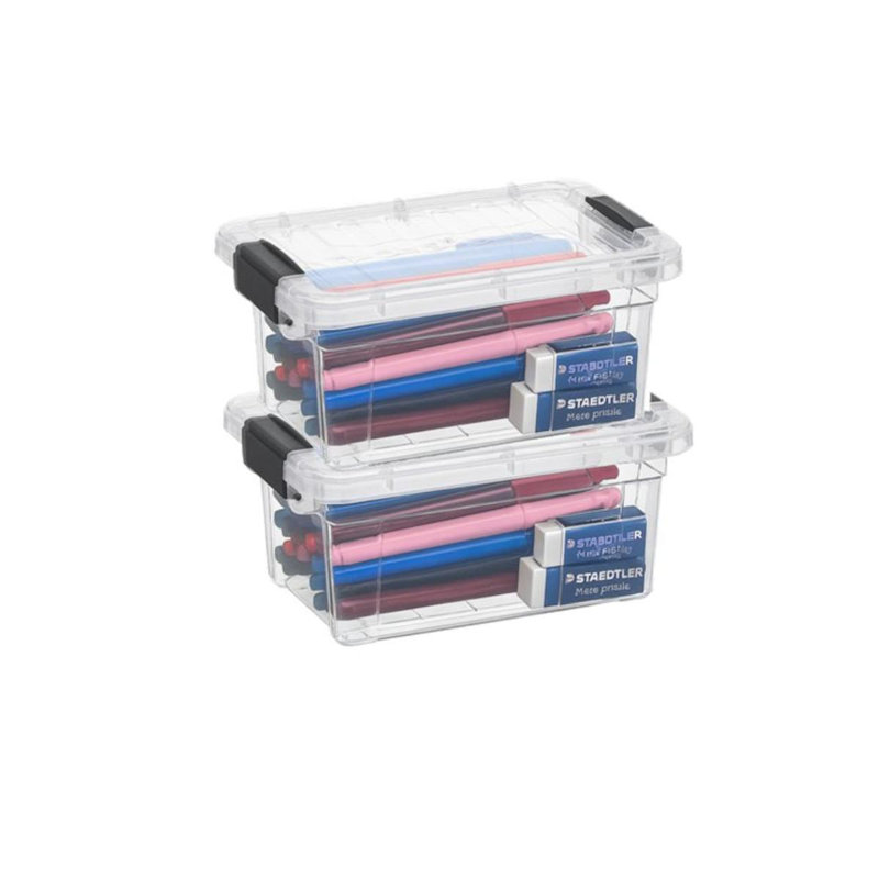 Boîtes de rangement transparentes avec couvercles Superio, 1,75 pte, H 4 po x l 8,25 po x P 5,5 po