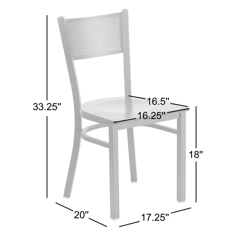 Chaise de restaurant en métal Victoria, Noyer