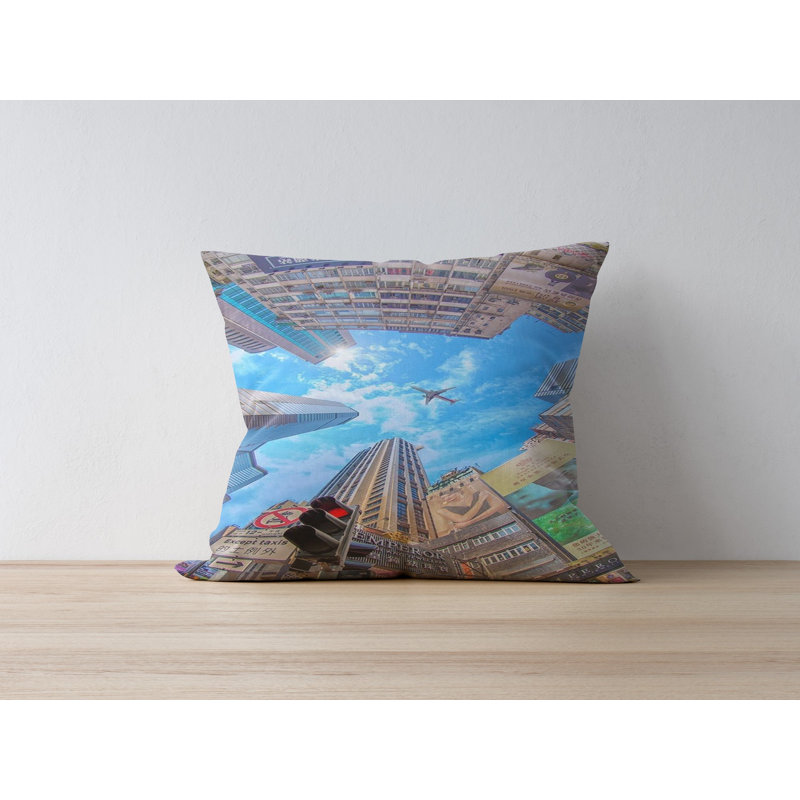 Housse de coussin carré en mélange de coton Eremy