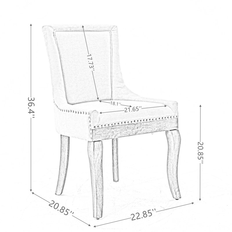Chaise d'appoint rembourrée Alsen, Gris