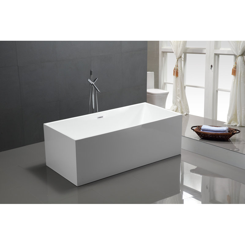 Baignoire de trempage autoportante 67 po x 33 po