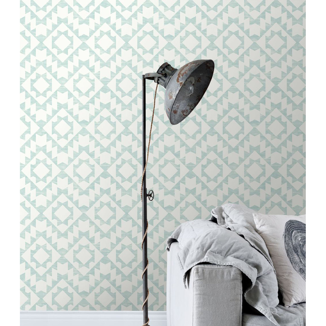 Enzo Mint Geometric 33' L x 20.5" W Wallpaper Roll Union Rustic 