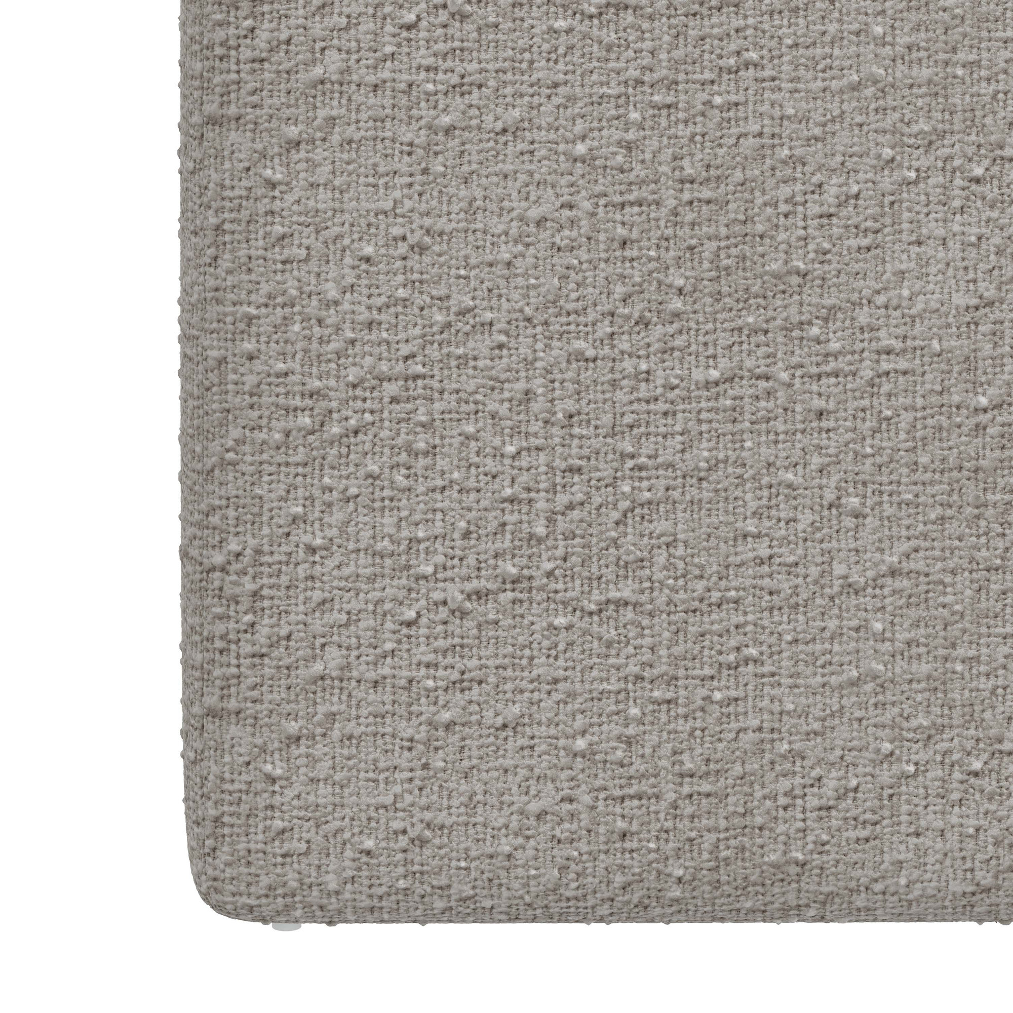 Bence Upholstered Ottoman, Classic Elephant Boucle