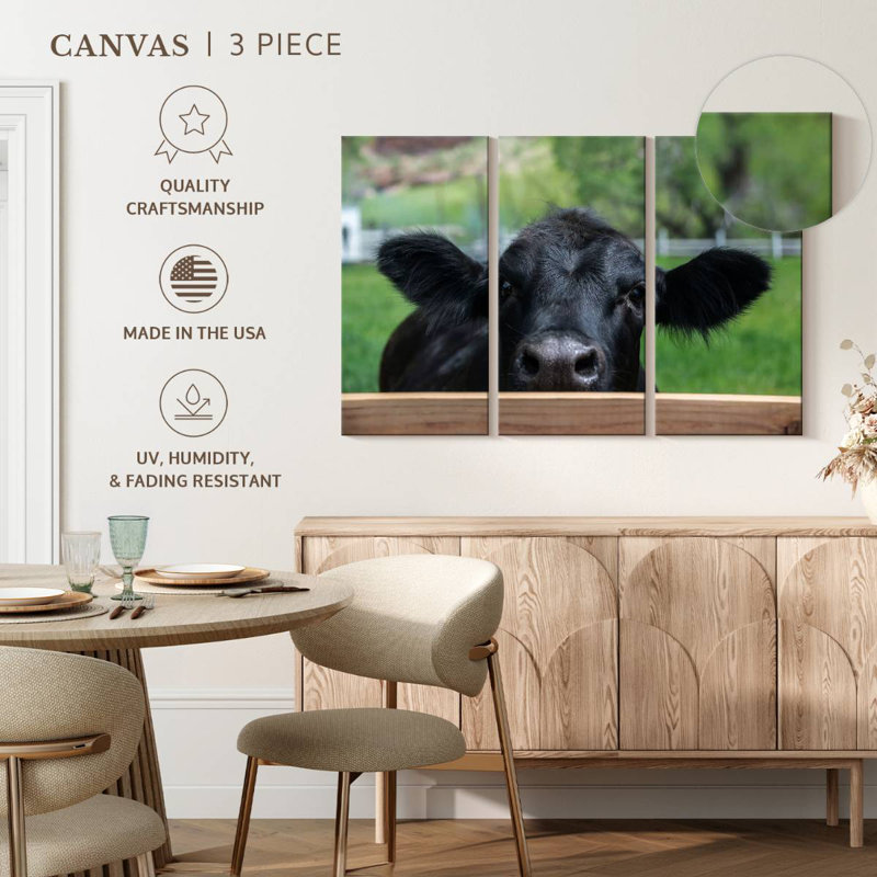 Nosy Ranch Cow, 32" H x 50" W