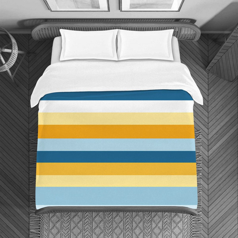 Polyester Striped Duvet Cover, Twin Duvet Cover