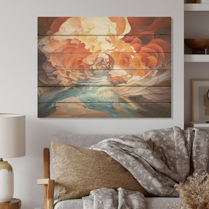 Canyon Antelope, art liquide sur bois de pin naturel, H 24 po x l 32 po