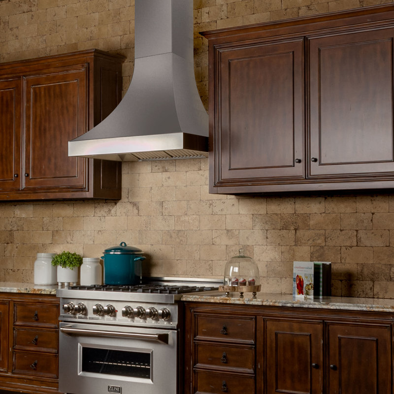 Hotte murale à conduit ZLINE Designer Series, Acier inoxydable satiné, L 36 po