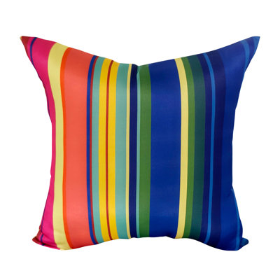 Caspian Stripe Classic Outdoor Square Throw Pillow, 16in.