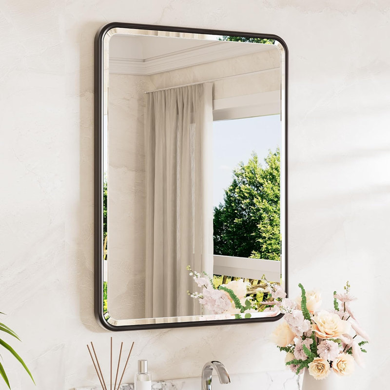 Miroir noir pour salle de bain, salon, chambre à coucher et entrée