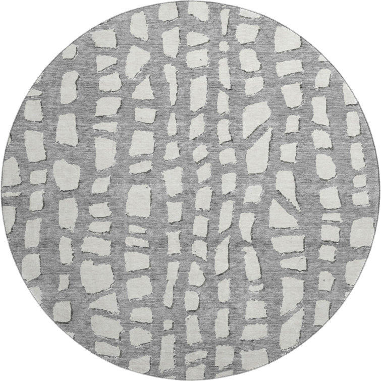 Premium Machine Washable Prisco Gray Rug