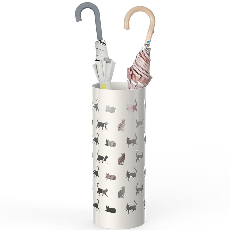 Cat Parade Freestanding Umbrella Stand, White
