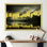 Impression sur toile, paysage de cheminée monochrome
