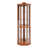 Glass Cabinet Lighted Corner Cabinet Corner Display Curio Cabinet, Glass Display With Light(Included)Bar Cabinet, Wine Cabinet With Adjustable Glass Shelves Carved Decoration Light(Included)