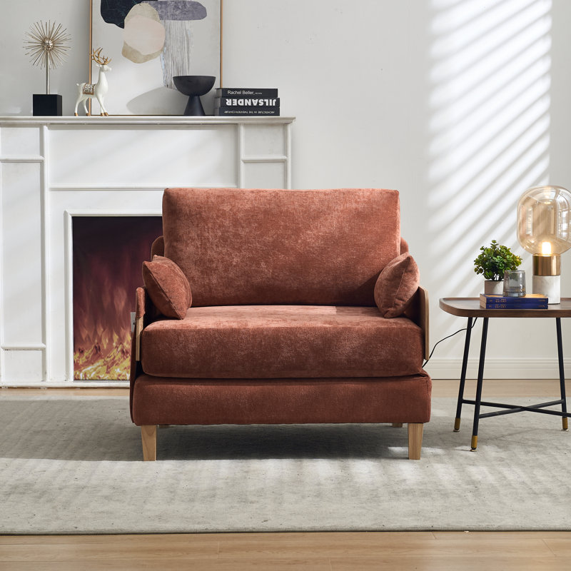 Space-Saving 3-in-1 Convertible Sofa Bed Recliner, Mid-Century Modern Design for Small Spaces, Multi-Functional Furniture with Removable Storage Pockets