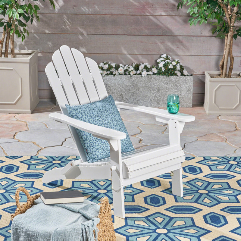 Chaise Adirondack pliable Hollywood, Blanc
