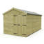 Total Sheds 8ft x 16ft Apex Garden Shed - Double Door - No Windows - Pressure Treated Timber - UK Manufactured