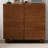 Modern Nut-Brown Solid Wood Accent Cabinet