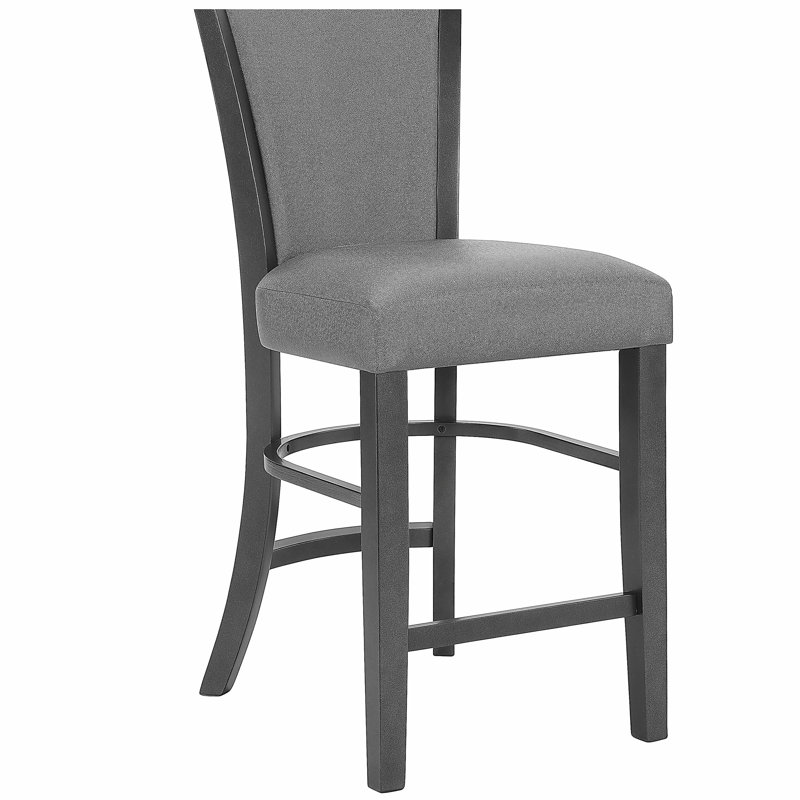 2 tabourets de bar modernes en velours luxueux, tissu de velours gris, noir riche, meubles en bois
