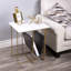 Stephanik Marble & Leather Magazine Side Table-981048362