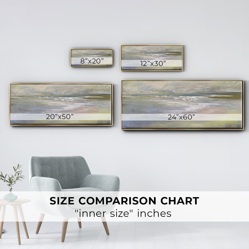 Beach Light II- Framed Canvas, 24" H x 60" W
