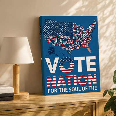 Canvas Create A Vibrant Graphic Design Featuring A Stylized Map Of Wall Art The United States Filled With A Mix Of Textures And Canvas Wall Art
