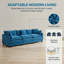 Canapé Cloud 3 places - Canapé modulaire en chenille bleu moderne pour le salon, design américain douillet et élégant-1368680049
