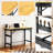 39" Folding Workbench, Foldable Computer Desk Work Table Workstation For Home Garage, 220lbs Load Capacity