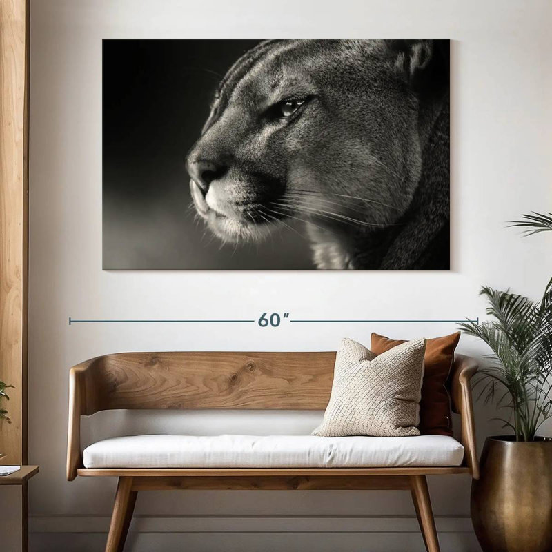 Brampt Cougar Face, 34" H x 51" W