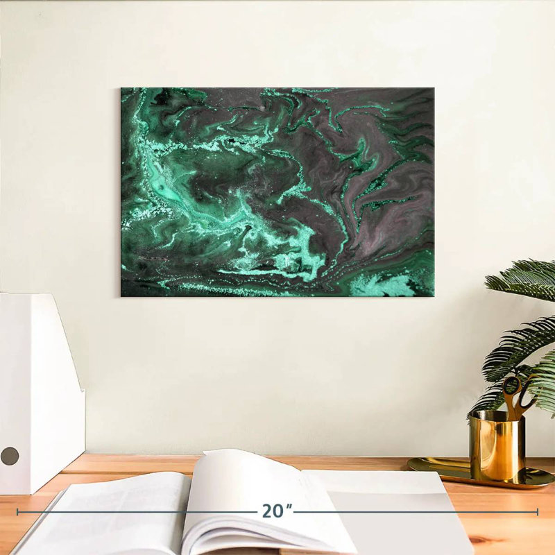 Abstrait marbre acrylique Avery, H 8 po x l 12 po