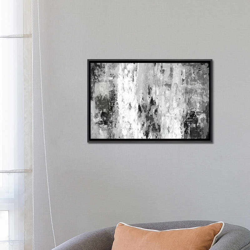 « Black And White Abstract IV by PI Studio » - Impression sur toile tendue, H 18 po x l 26 po, Impression encadrée