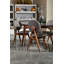 Chaise d'appoint revêtue de lin King Louis-686929144