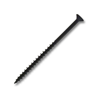 #8 x 3 in. Black Combo Drive Flat-Head Coarse Thread with Nibs Self-Tapping