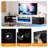 80" Floating Fireplace TV Stand For Tvs Up To 90", Wall Mounted Media Console With LED Lights-797972113-780477595
