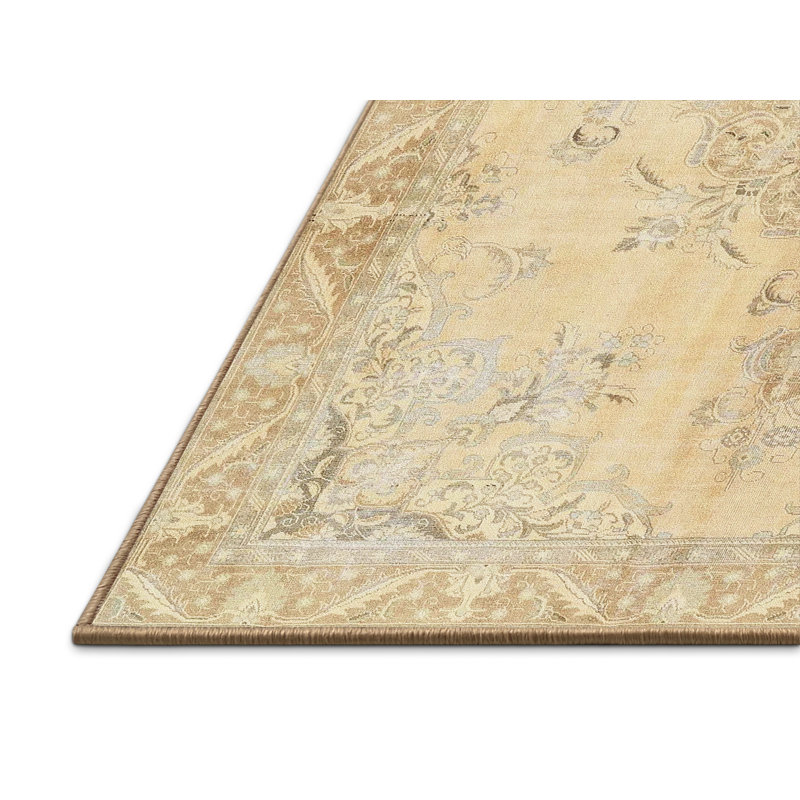 Tapis beige/noir traditionnel, Rectangle 2 pi x 5 pi