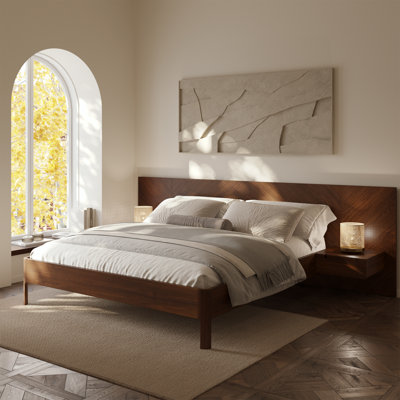 Amalfi Low Profile Bed With Built-In Nightstands