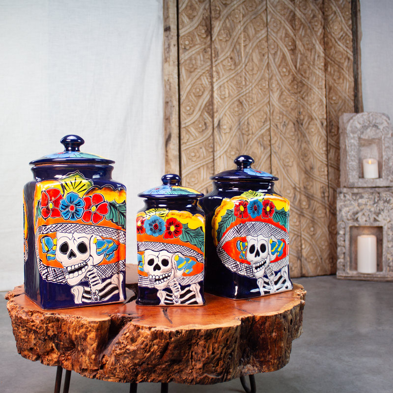 Pot à friandise en céramique 96 lb vintage catrina