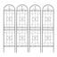 Paquet de 4 treillis de jardin en métal antirouille pour plantes grimpantes