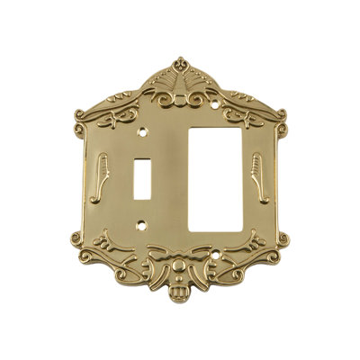 Victorian 2-Gang Toggle Light Switch / Rocker Combination Wall Plate