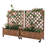 37'' H  2 Piece  Mobile Outdoor Raised Garden Bed Wood Planter Box with Trellis and wheels-611415759
