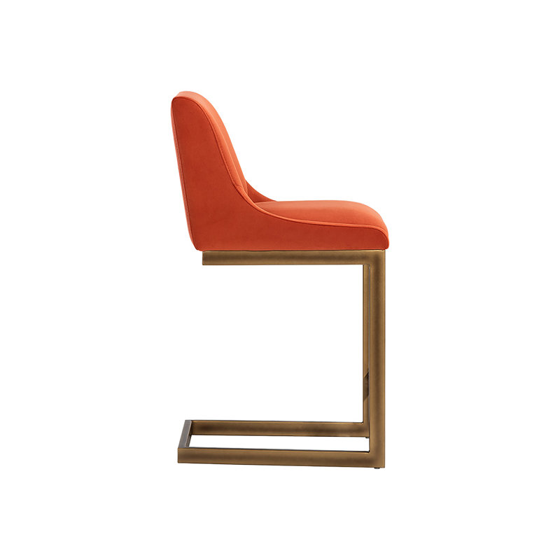 Holly Counter Stool - Abbington Burnt Orange, Light Grey, Counter Stool (26" Seat Height)